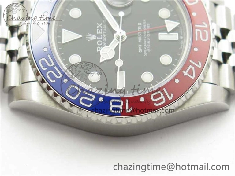 GMT Master II 126710 BLRO Red Blue Ceramic 316L Steel Bp Maker 1:1 Best Edition on SS Bracelet SA Chic 2964