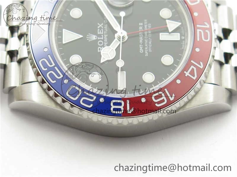 GMT Master II 126710 BLRO Red Blue Ceramic 316L Steel Bp Maker 1:1 Best Edition on SS Bracelet SA Chic 2964