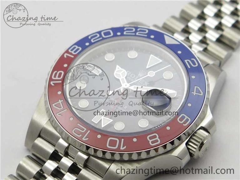 GMT Master II 126710 BLRO Red Blue Ceramic 316L Steel Bp Maker 1:1 Best Edition on SS Bracelet SA Chic 2964