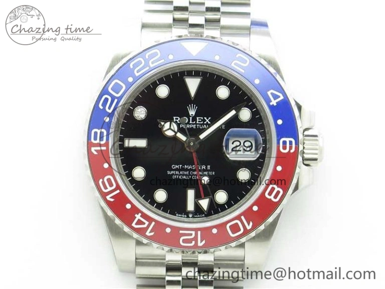 GMT Master II 126710 BLRO Red Blue Ceramic 316L Steel Bp Maker 1:1 Best Edition on SS Bracelet SA Chic 2964