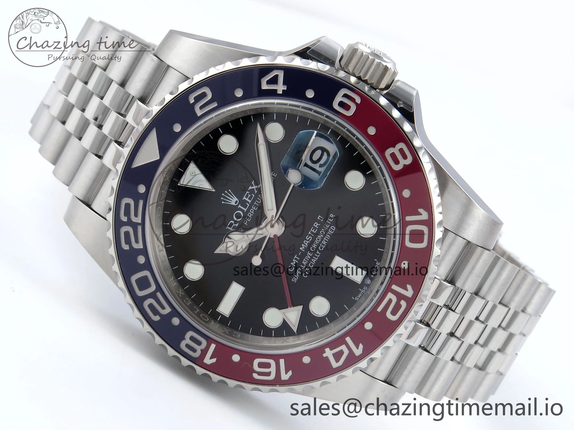 GMT-Master II 126710 BLRO Red Blue Ceramic 904L Steel EWE 1:1 Best Edition on Jubilee Strap EWE3285 V Thermal 823