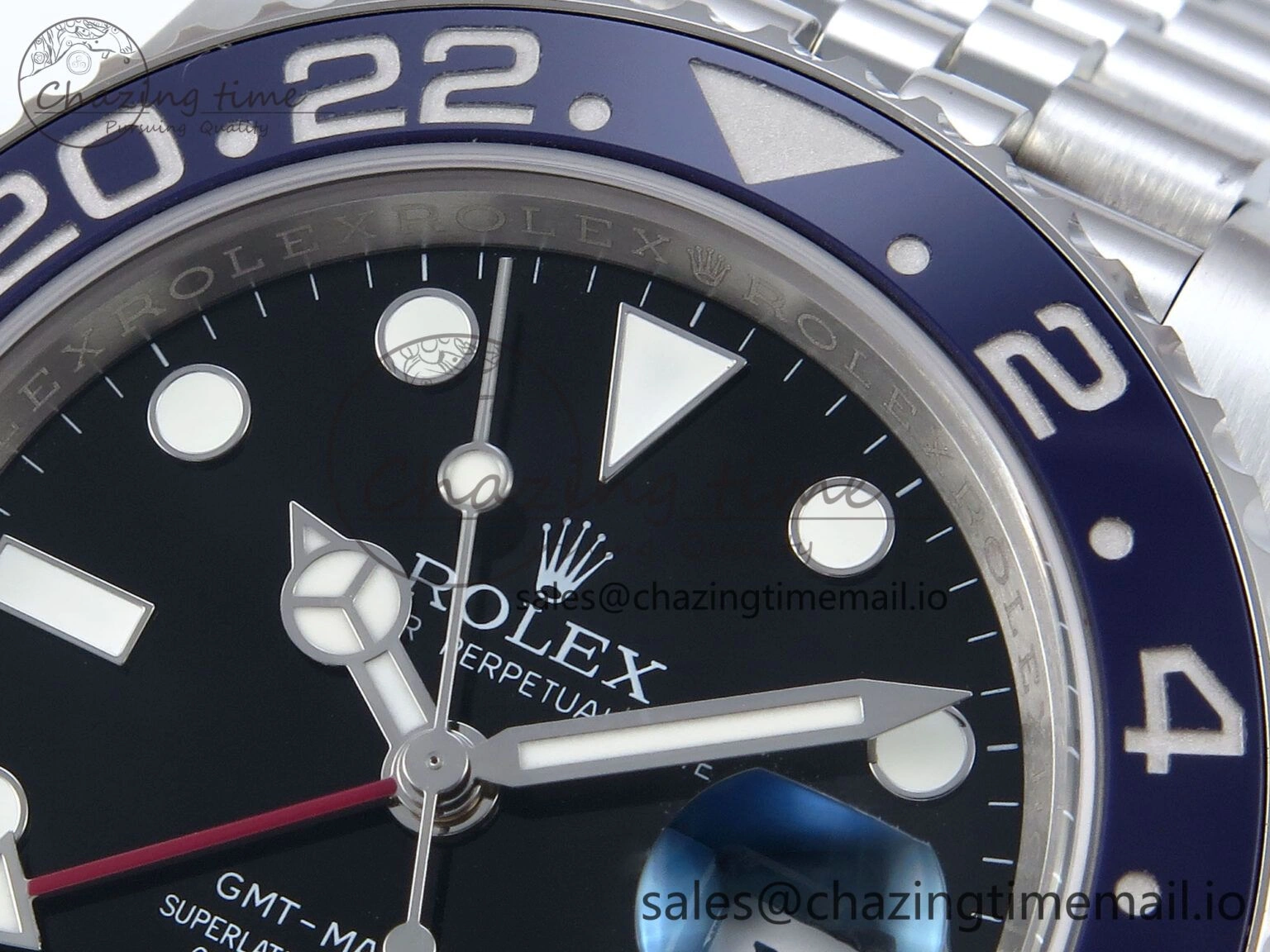 GMT-Master II 126710 BLRO Red Blue Ceramic 904L Steel EWE 1:1 Best Edition on Jubilee Strap EWE3285 V Thermal 823