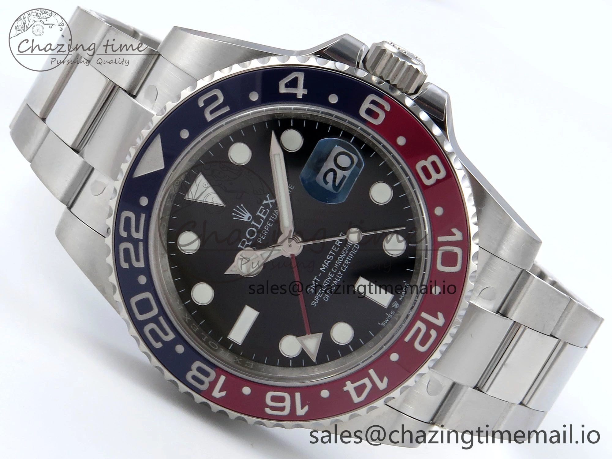 GMT-Master II 126710 BLRO Red Blue Ceramic 904L Steel EWE 1:1 Best Edition on Oyster Strap EWE3285 V Cozy 818