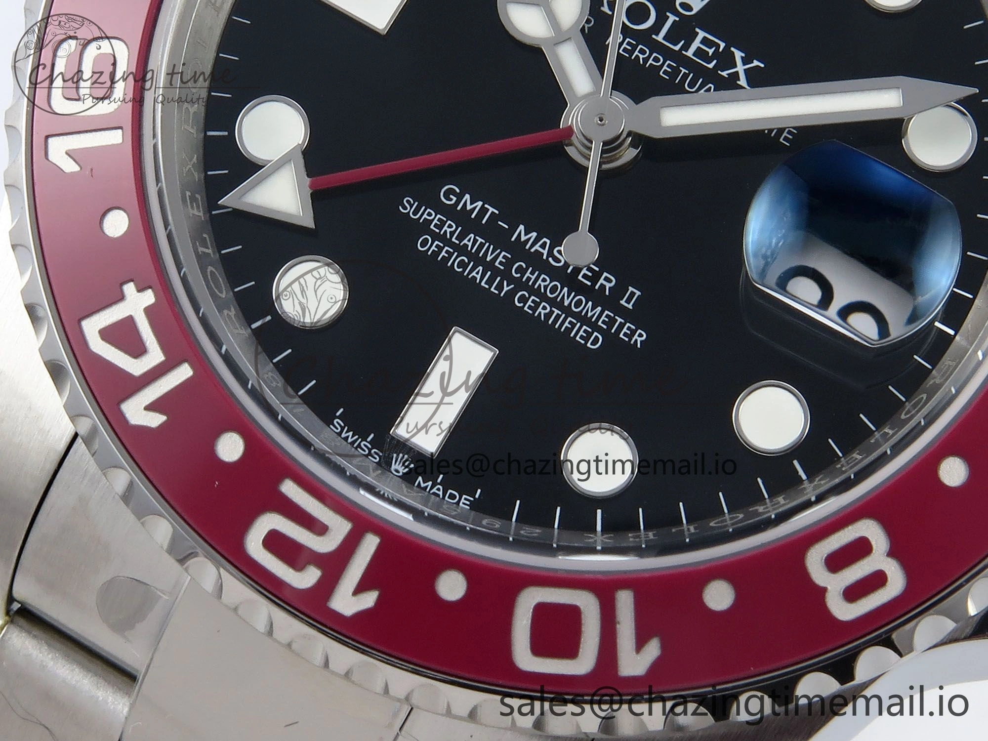 GMT-Master II 126710 BLRO Red Blue Ceramic 904L Steel EWE 1:1 Best Edition on Oyster Strap EWE3285 V Cozy 818