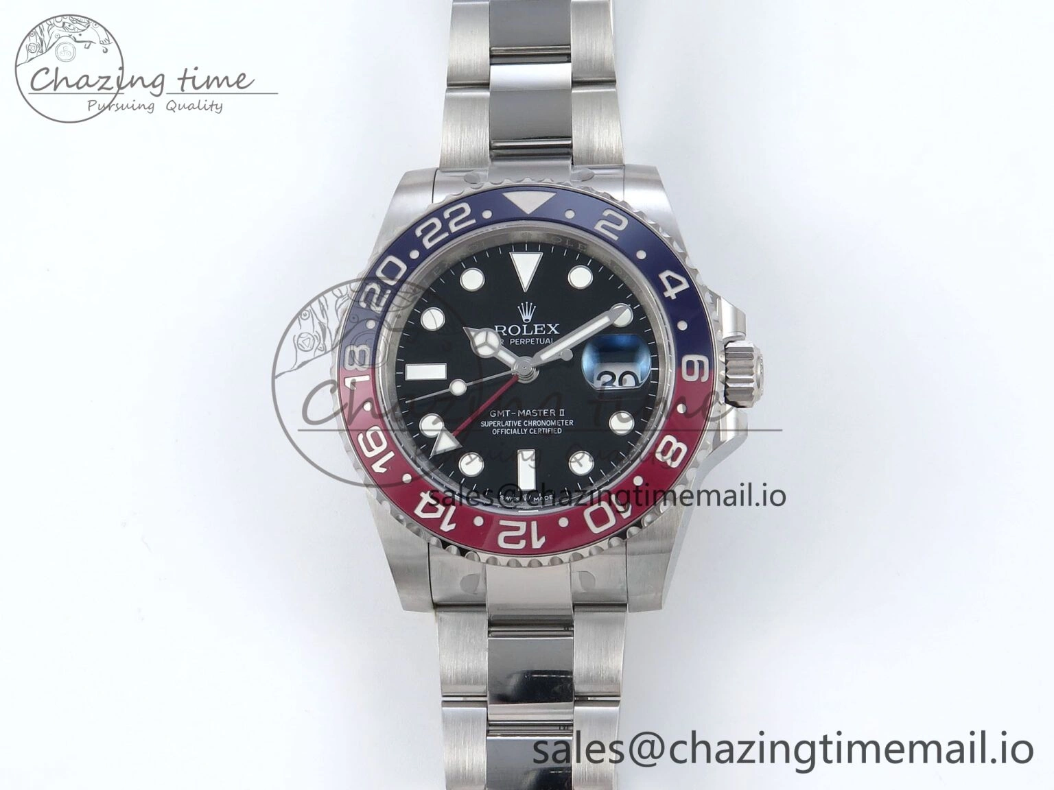 GMT-Master II 126710 BLRO Red Blue Ceramic 904L Steel EWE 1:1 Best Edition on Oyster Strap EWE3285 V Cozy 818