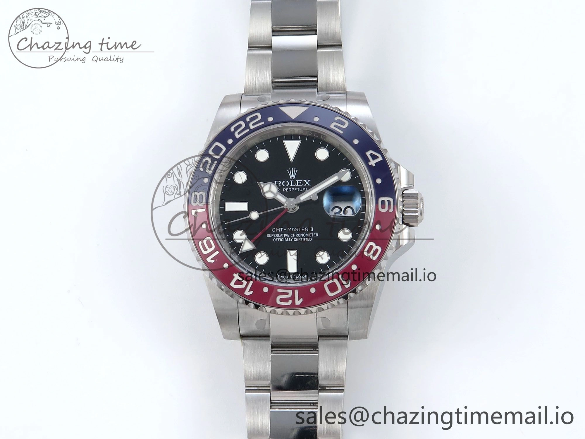 GMT-Master II 126710 BLRO Red Blue Ceramic 904L Steel EWE 1:1 Best Edition on Oyster Strap EWE3285 V Cozy 818