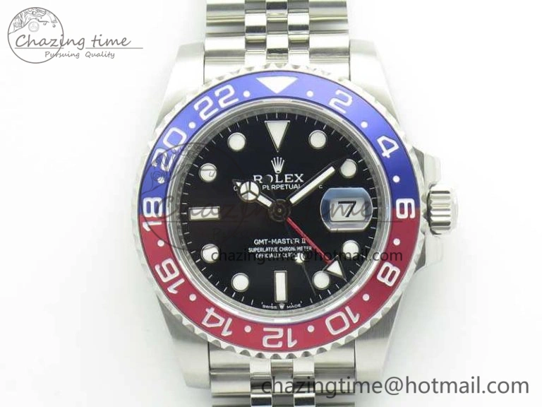 Sophisticated GMT-Master II 126710 BLRO SS BPF Maker Best Edition Black Dial On SS Jubilee Bracelet A 3445