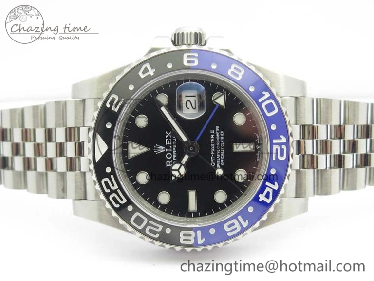 Unisex GMT-Master II 126710 BPF BLNR Black Blue Ceramic Maker Best Edition on SS Jubilee Bracelet A 3287