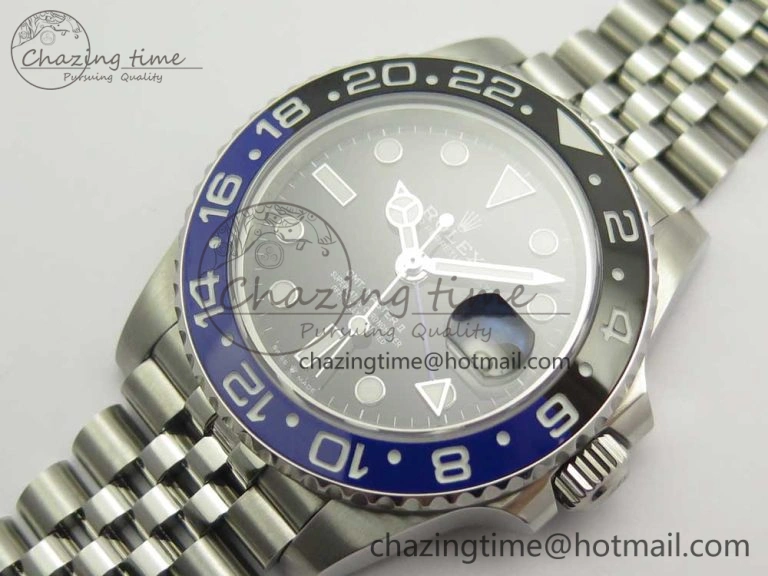 Unisex GMT-Master II 126710 BPF BLNR Black Blue Ceramic Maker Best Edition on SS Jubilee Bracelet A 3287