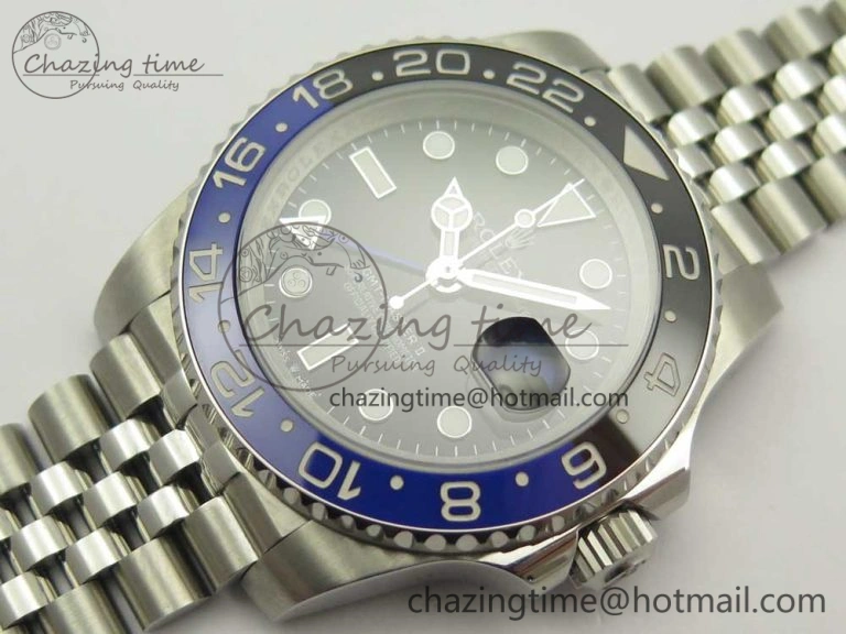 GMT-Master II 126710 Black Blue Ceramic Bezel 904L SS DJF Best Edition Black Dial on 904L Jubilee Bracelet A Affordable 3246