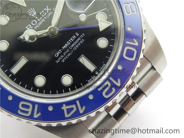 NewStyle GMT-Master II 126710 Black Blue Ceramic Bezel 904L SS GMF 1:1 Best Edition Black Dial on 904L Jubilee Bracelet A 2499