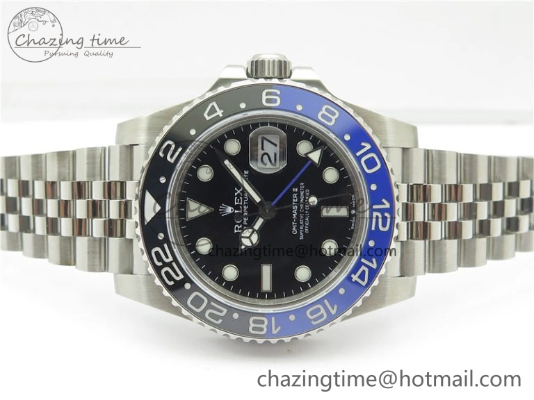 NewStyle GMT-Master II 126710 Black Blue Ceramic Bezel 904L SS GMF 1:1 Best Edition Black Dial on 904L Jubilee Bracelet A 2499