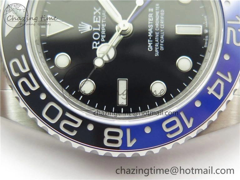 NewStyle GMT-Master II 126710 Black Blue Ceramic Bezel 904L SS GMF 1:1 Best Edition Black Dial on 904L Jubilee Bracelet A 2499