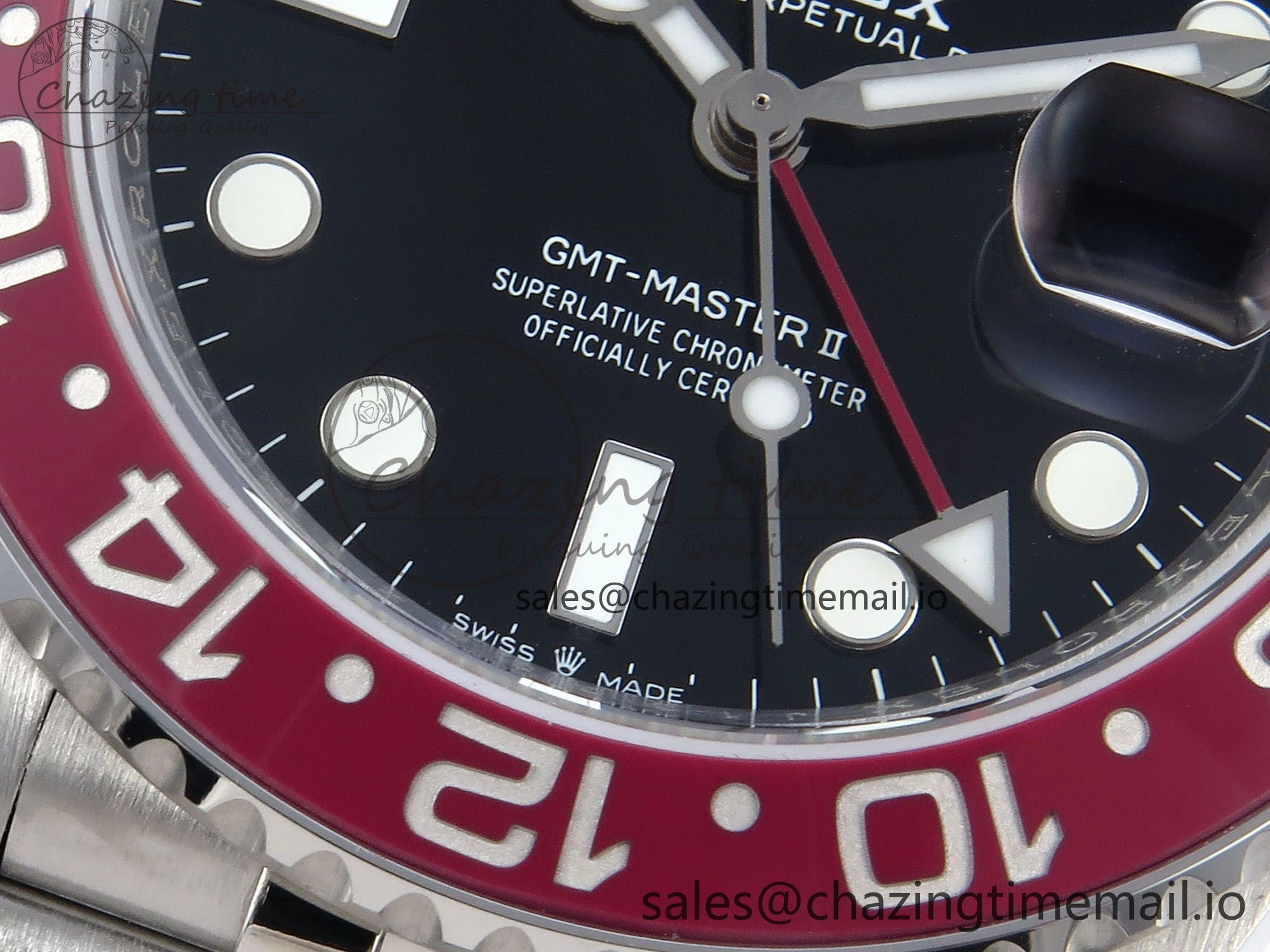 GMT-Master II 126710 Black Red Ceramic 904L QF 1:1 Best Edition on SS Jubilee Bracelet SH3285 V RelaxedFit 277