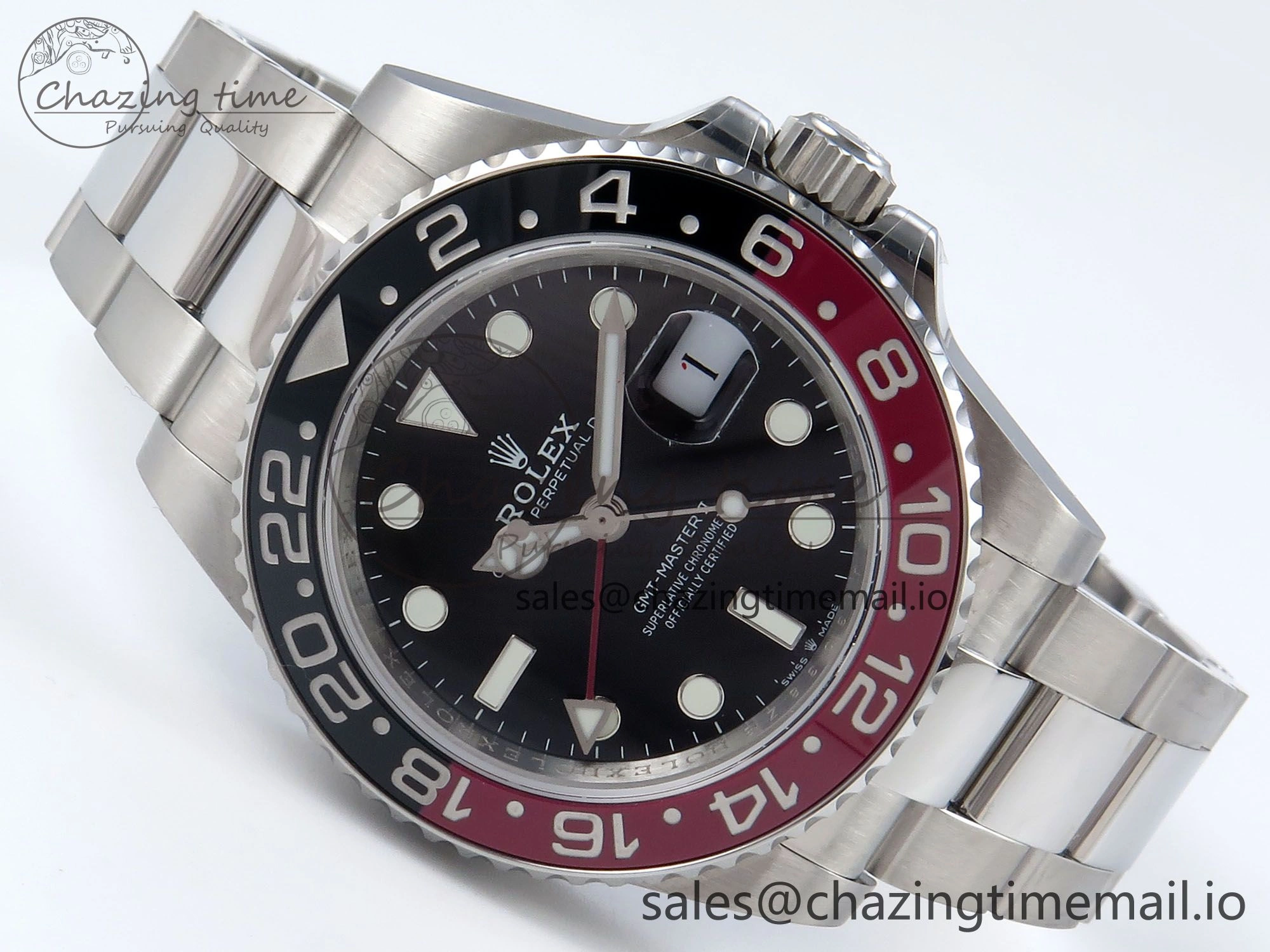 Bright GMT-Master II 126710 Black Red Ceramic 904L QF 1:1 Best Edition on SS Oyster Bracelet SH3285 V 274