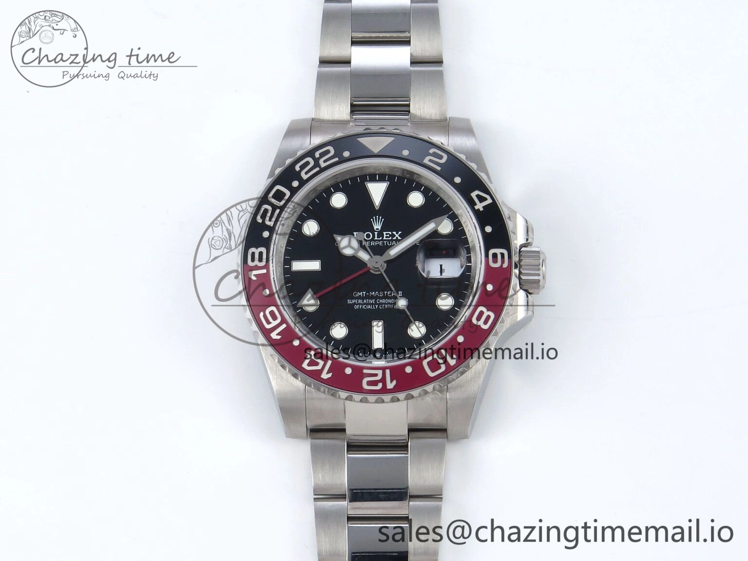 Bright GMT-Master II 126710 Black Red Ceramic 904L QF 1:1 Best Edition on SS Oyster Bracelet SH3285 V 274