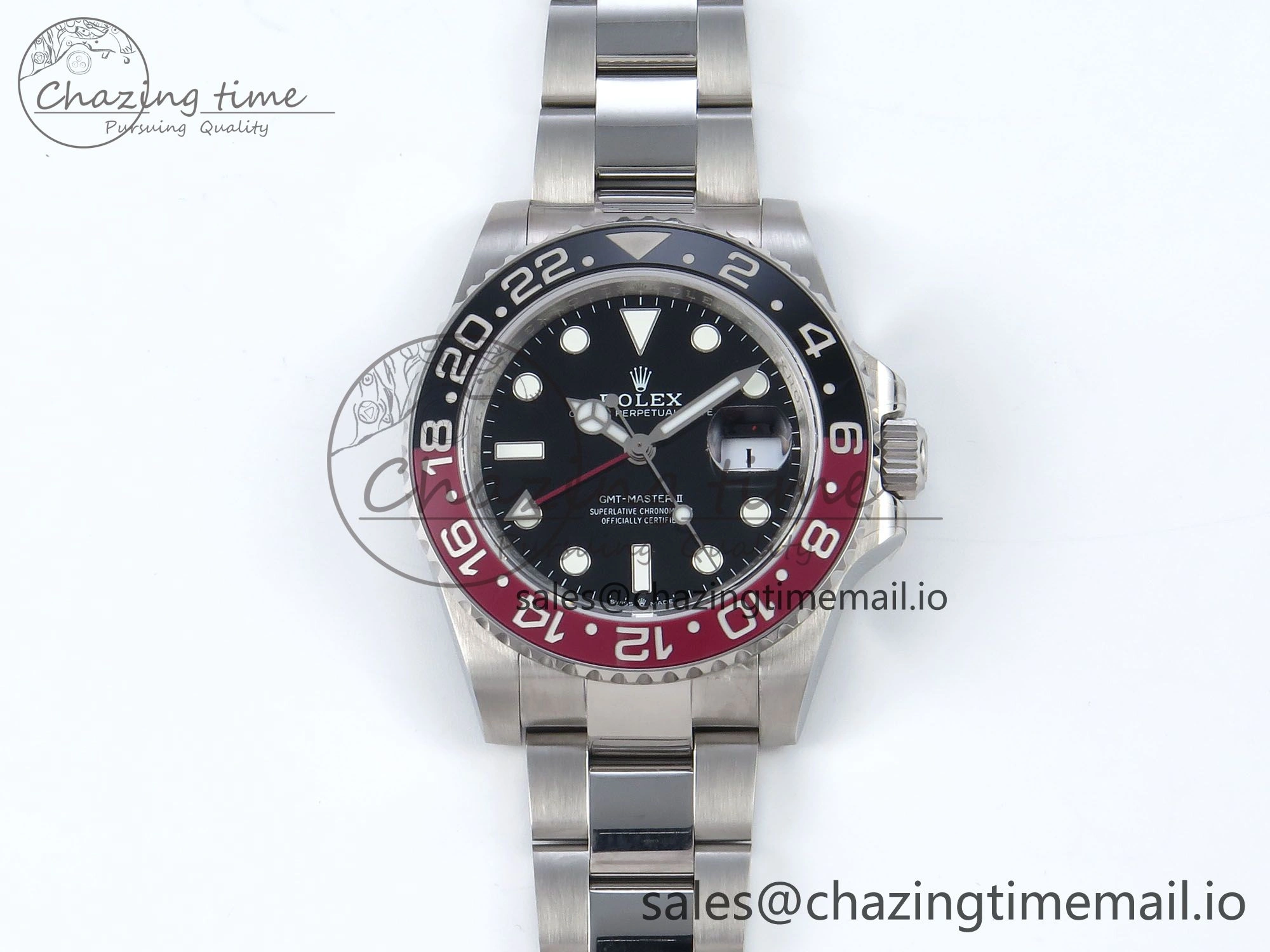 Bright GMT-Master II 126710 Black Red Ceramic 904L QF 1:1 Best Edition on SS Oyster Bracelet SH3285 V 274