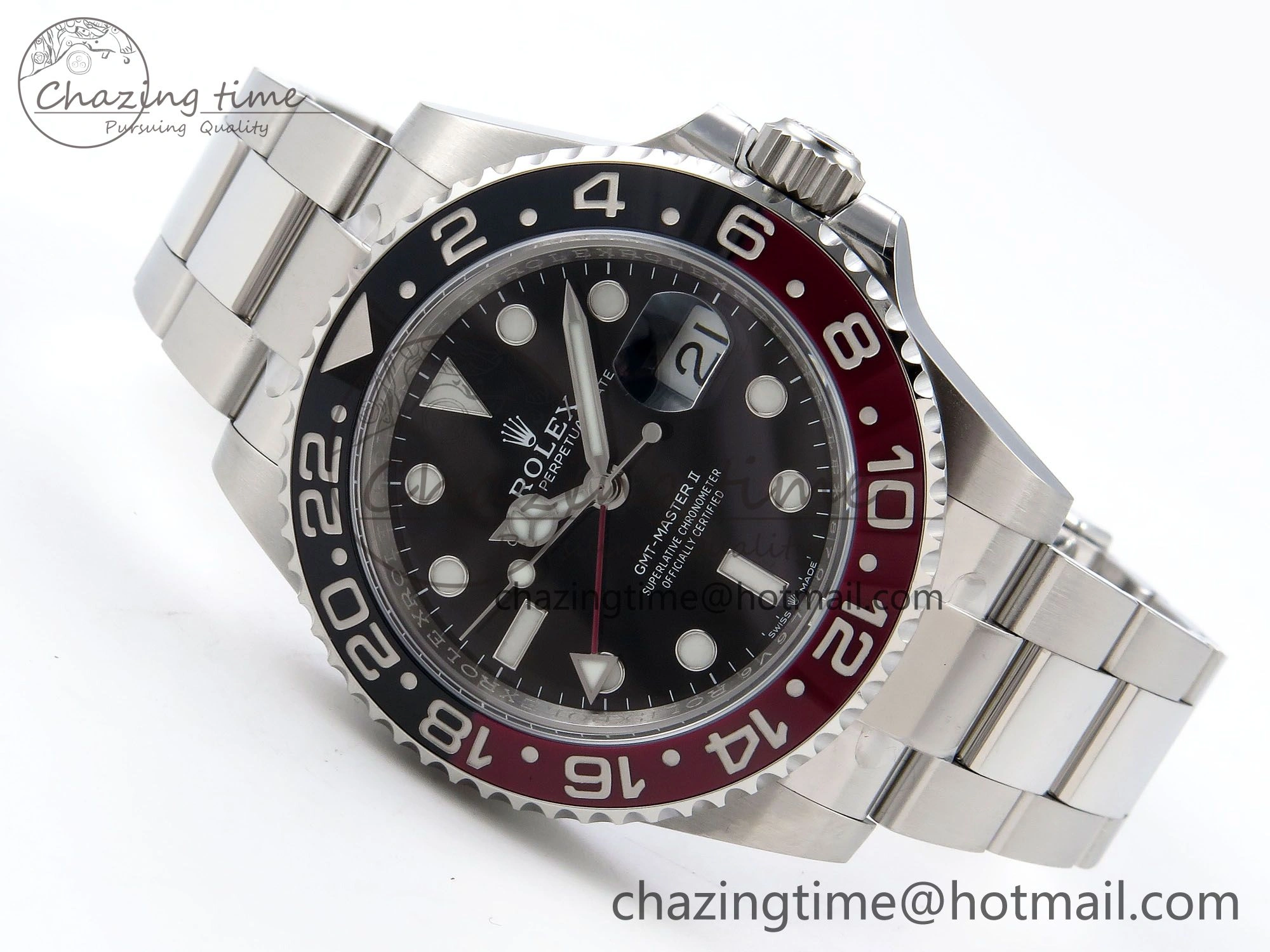 SmoothTexture GMT-Master II 126710 Black Red Ceramic ARF Best Edition on Oyster Bracelet VR3285 CHS 1319