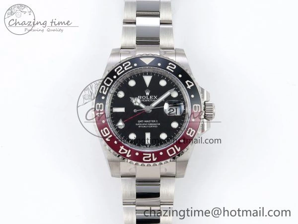 SmoothTexture GMT-Master II 126710 Black Red Ceramic ARF Best Edition on Oyster Bracelet VR3285 CHS 1319