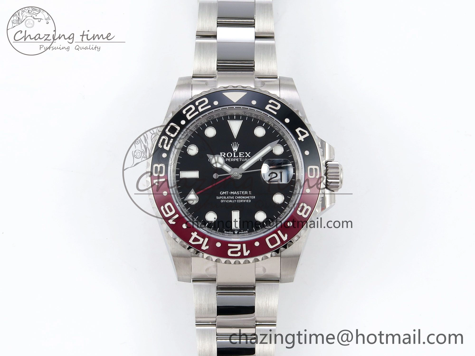 SmoothTexture GMT-Master II 126710 Black Red Ceramic ARF Best Edition on Oyster Bracelet VR3285 CHS 1319