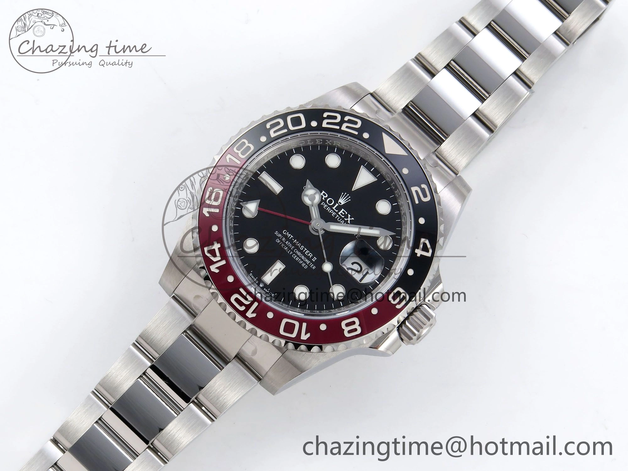 SmoothTexture GMT-Master II 126710 Black Red Ceramic ARF Best Edition on Oyster Bracelet VR3285 CHS 1319
