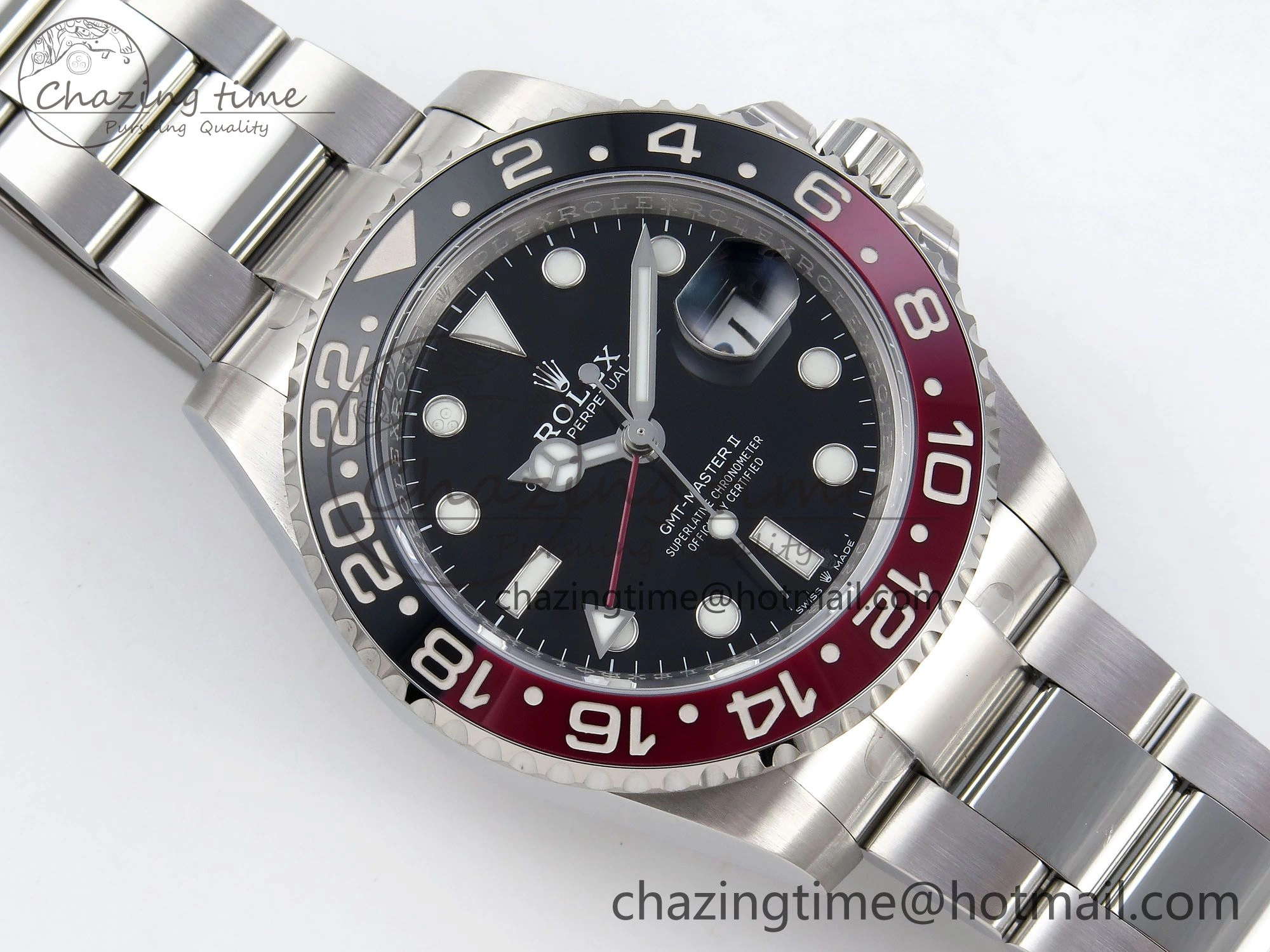SmoothTexture GMT-Master II 126710 Black Red Ceramic ARF Best Edition on Oyster Bracelet VR3285 CHS 1319