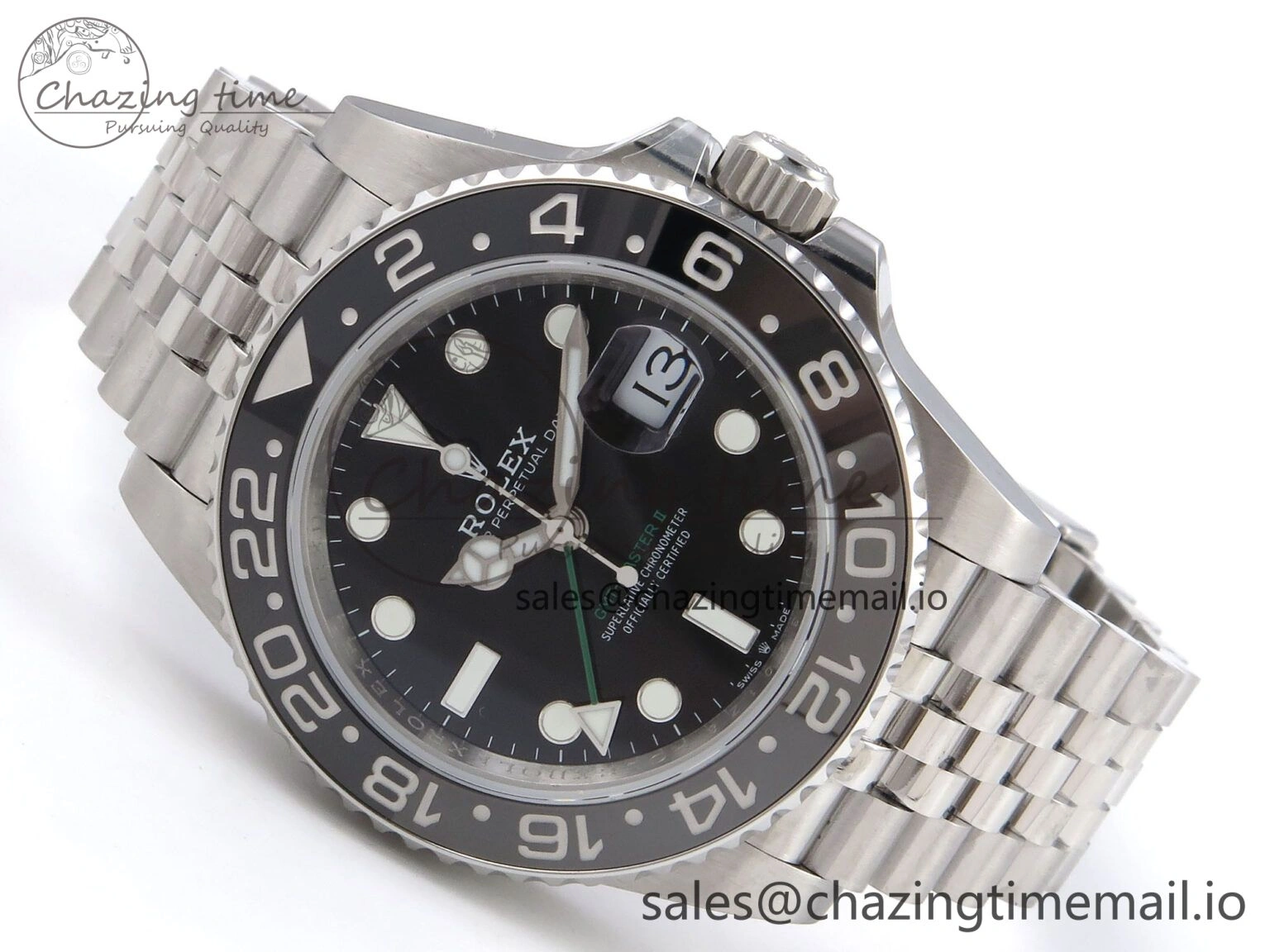 RelaxedFit GMT-Master II 126710 GRNR 904L QF 1:1 Best Edition on Jubilee Bracelet SH3285 V 1214
