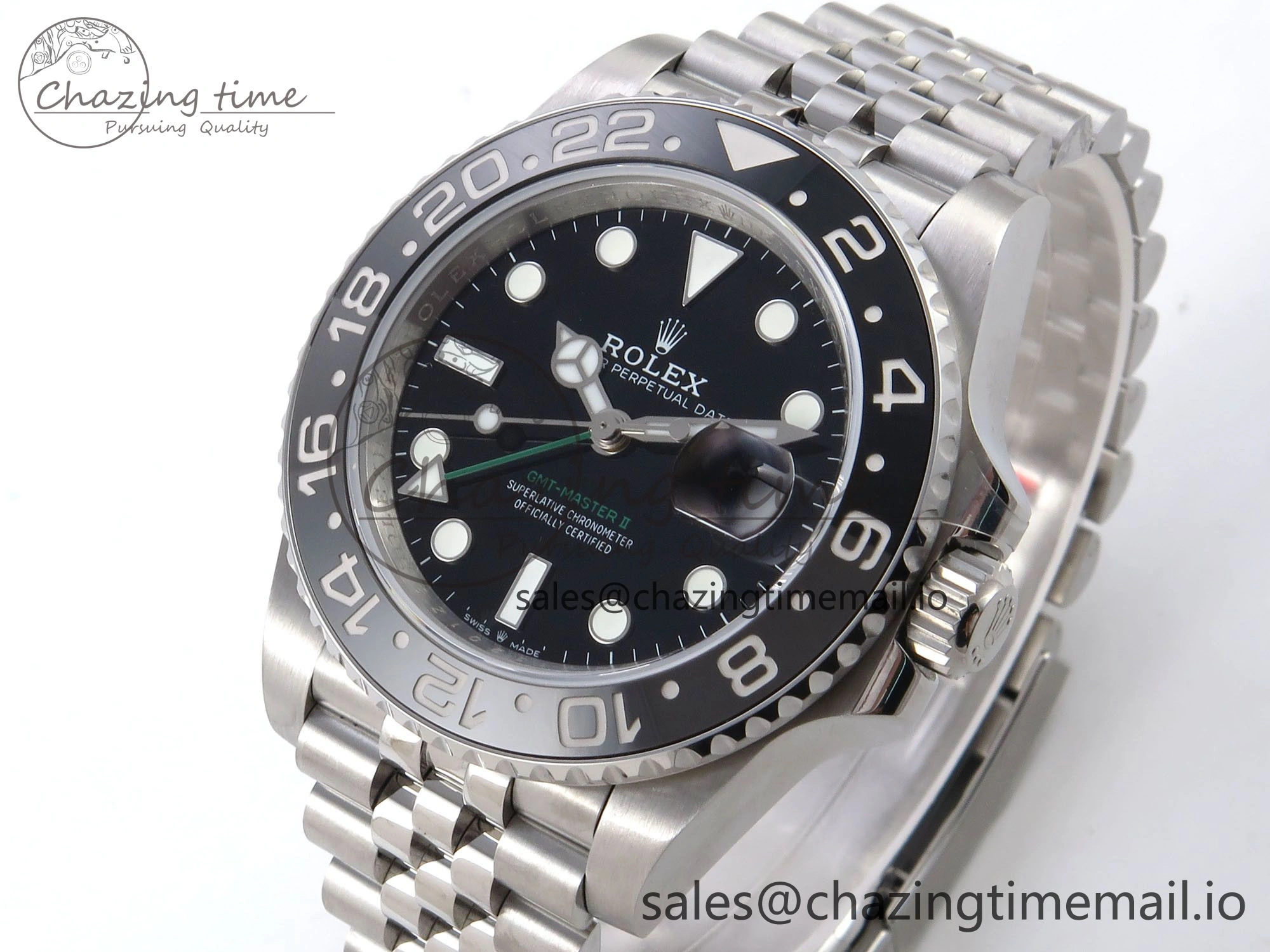 RelaxedFit GMT-Master II 126710 GRNR 904L QF 1:1 Best Edition on Jubilee Bracelet SH3285 V 1214