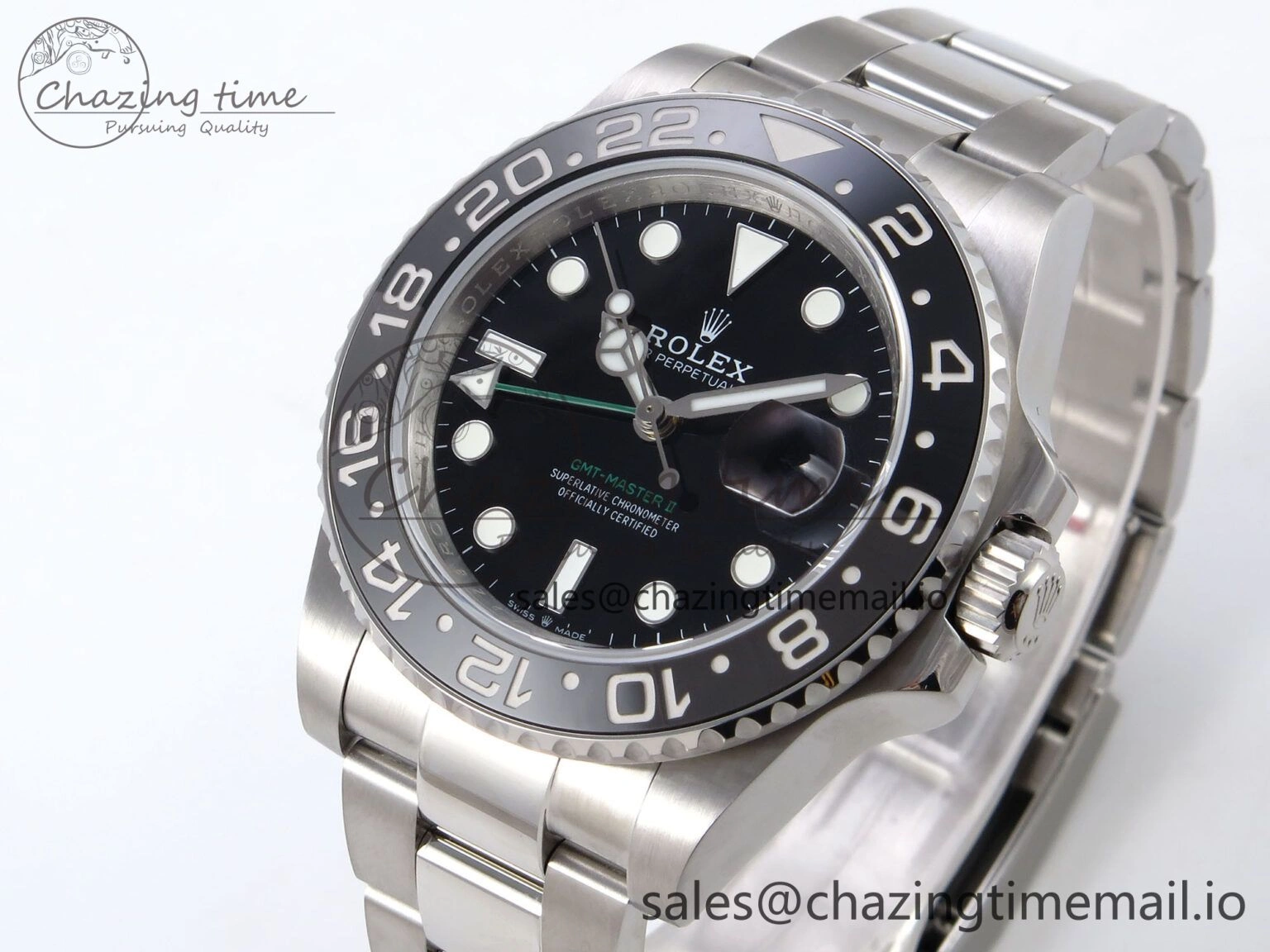 RelaxedFit GMT-Master II 126710 GRNR 904L QF 1:1 Best Edition on Oyster Bracelet SH3285 V 1213