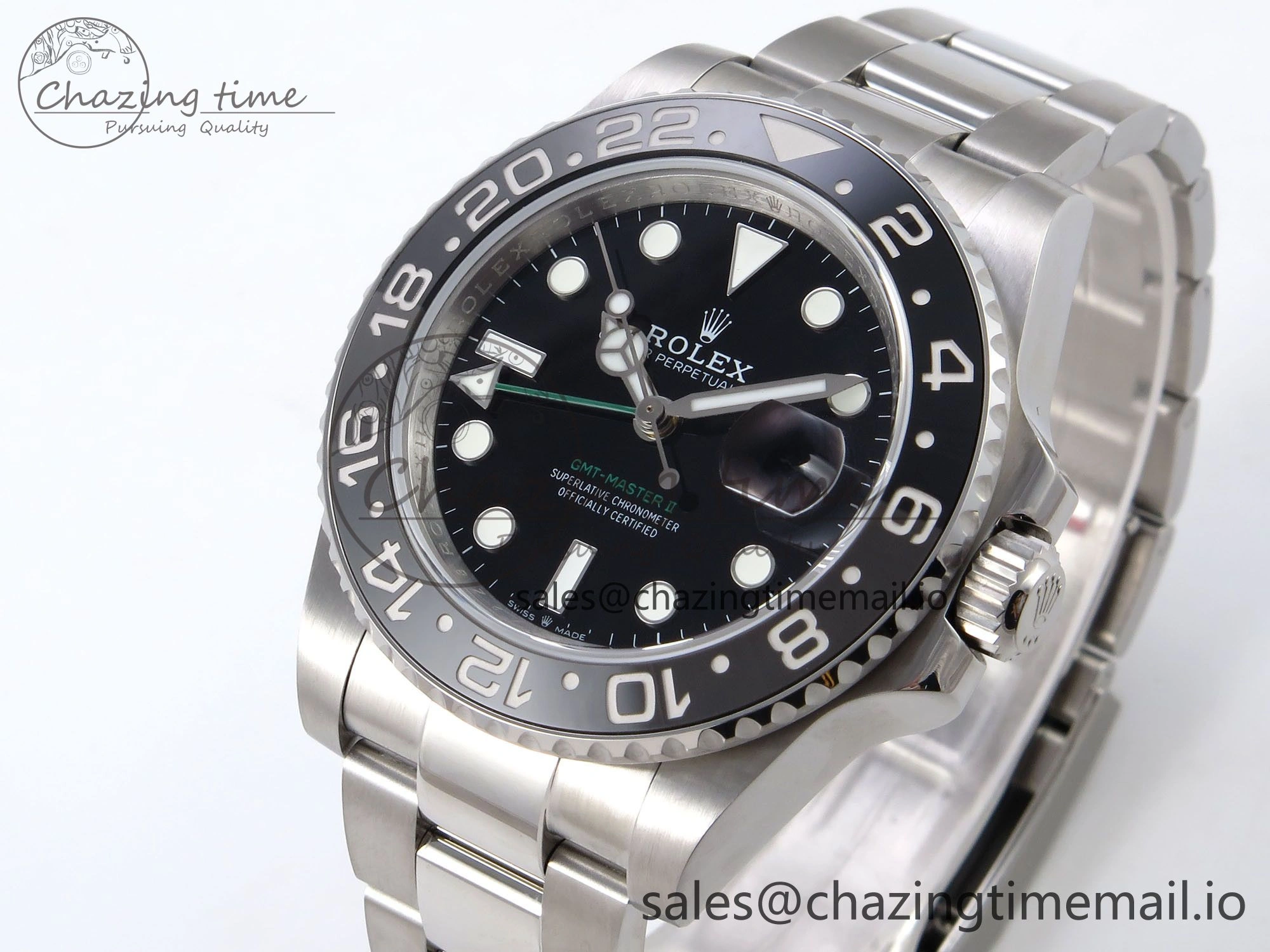 RelaxedFit GMT-Master II 126710 GRNR 904L QF 1:1 Best Edition on Oyster Bracelet SH3285 V 1213