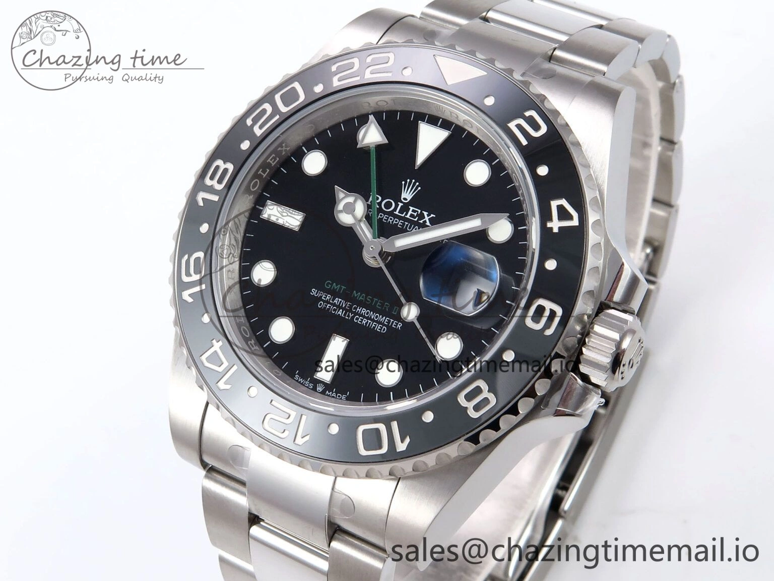 GMT-Master II 126710 GRNR 904L THBF 1:1 Best Edition on Oyster Bracelet SH3285 CHS Sleek 955