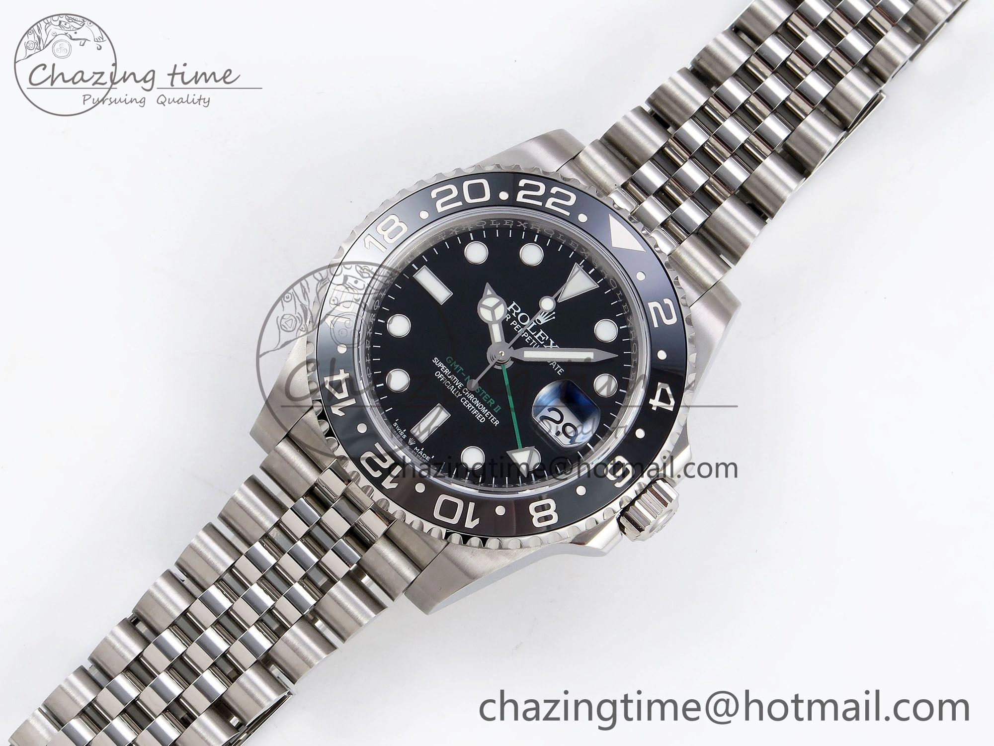 Snug GMT-Master II 126710 GRNR Black Gray Ceramic 904L Steel 3EF 1:1 Best Edition on Jubilee Strap VR 1339