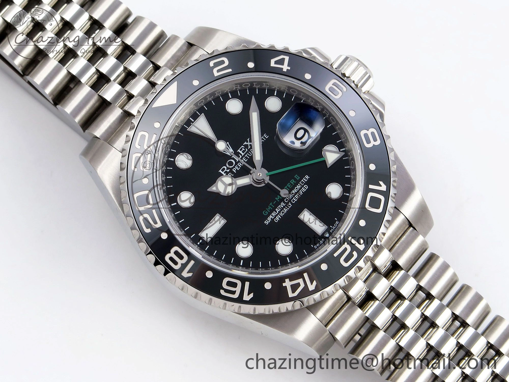 Snug GMT-Master II 126710 GRNR Black Gray Ceramic 904L Steel 3EF 1:1 Best Edition on Jubilee Strap VR 1339