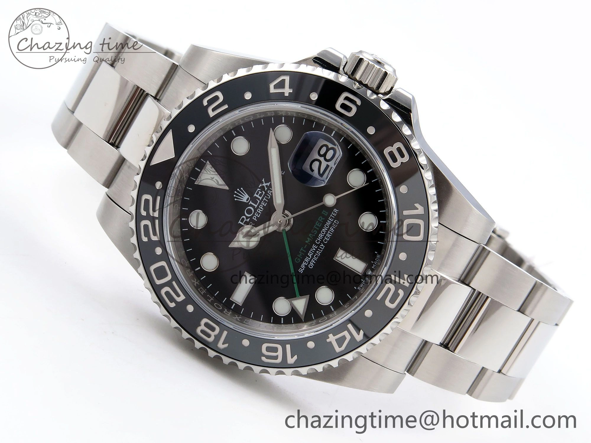 SmoothTexture GMT-Master II 126710 GRNR Black Gray Ceramic 904L Steel 3EF 1:1 Best Edition on Oyster Strap VR 1342