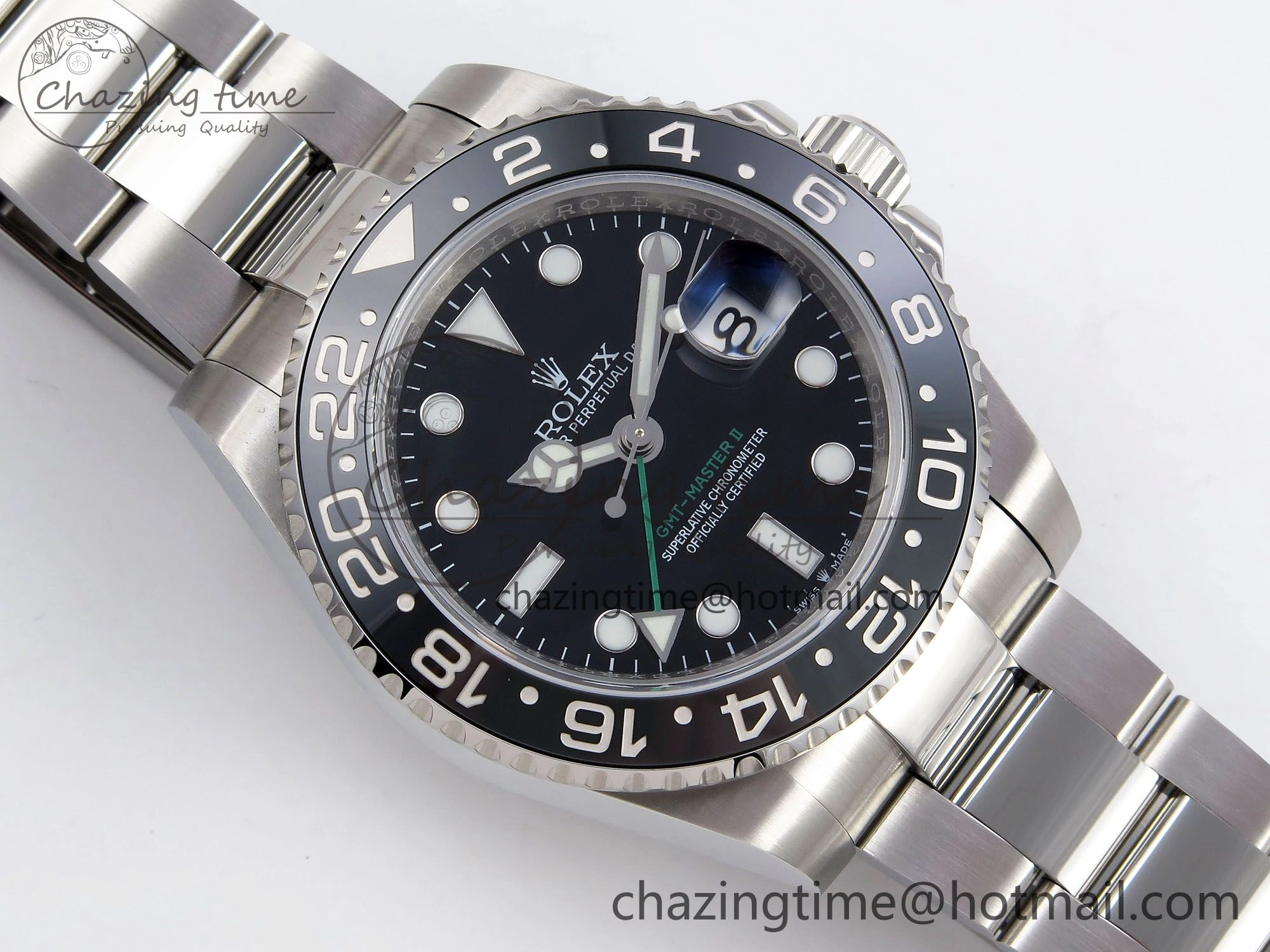 SmoothTexture GMT-Master II 126710 GRNR Black Gray Ceramic 904L Steel 3EF 1:1 Best Edition on Oyster Strap VR 1342