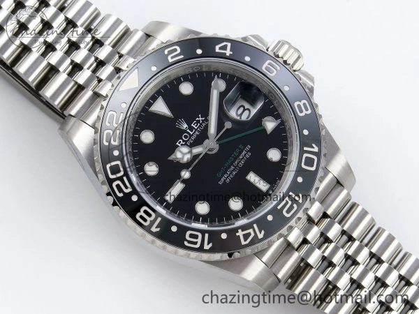FlexibleFit GMT-Master II 126710 GRNR Black Gray Ceramic 904L Steel ARF 1:1 Best Edition on Jubilee Strap VR3285 CHS 1322