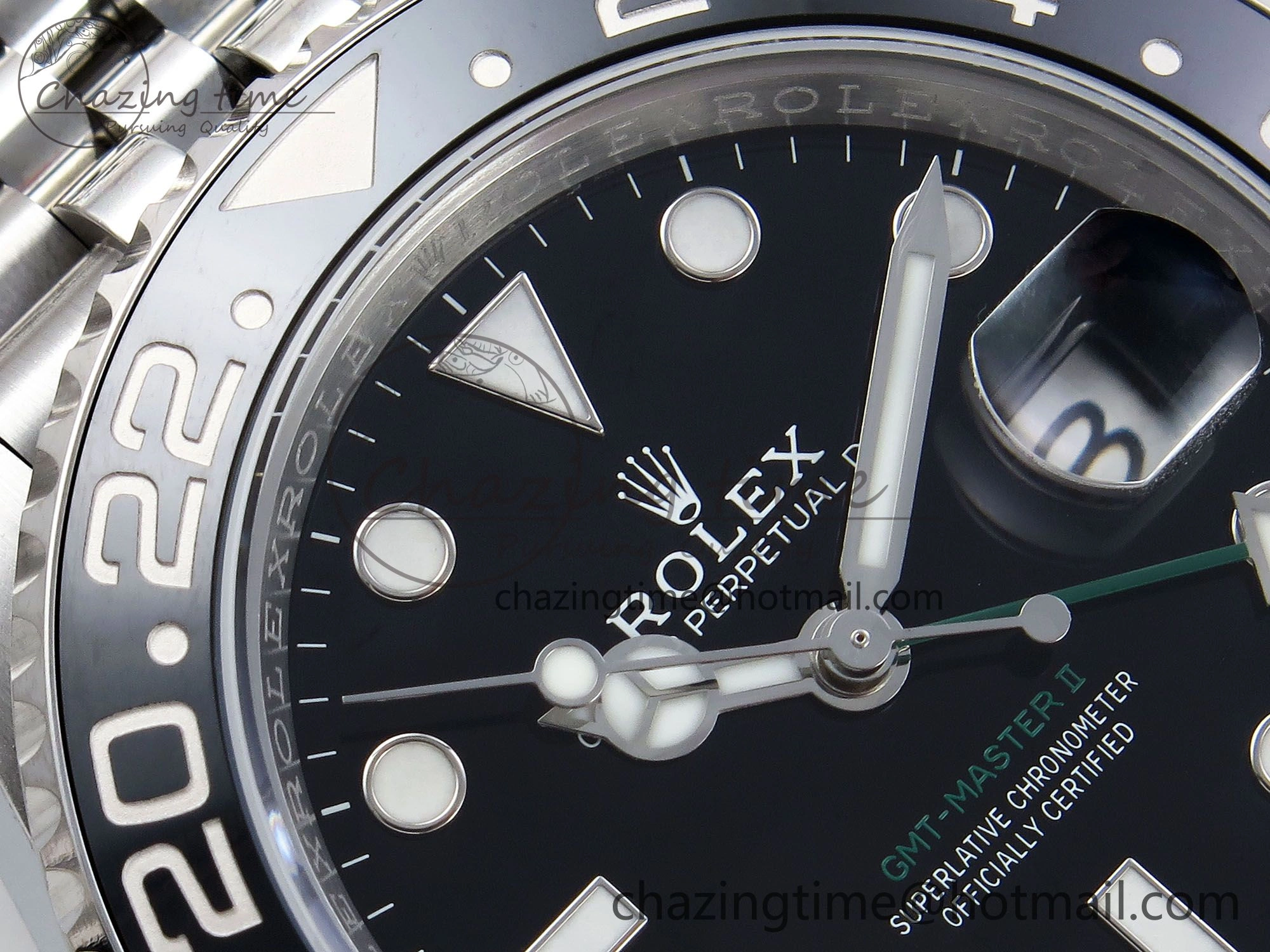 FlexibleFit GMT-Master II 126710 GRNR Black Gray Ceramic 904L Steel ARF 1:1 Best Edition on Jubilee Strap VR3285 CHS 1322