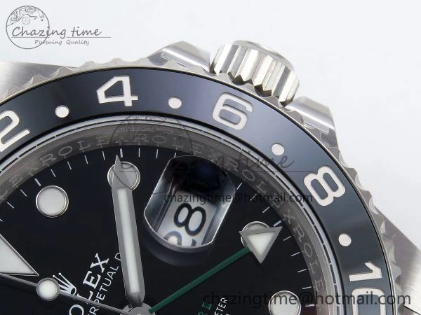 FlexibleFit GMT-Master II 126710 GRNR Black Gray Ceramic 904L Steel ARF 1:1 Best Edition on Jubilee Strap VR3285 CHS 1322