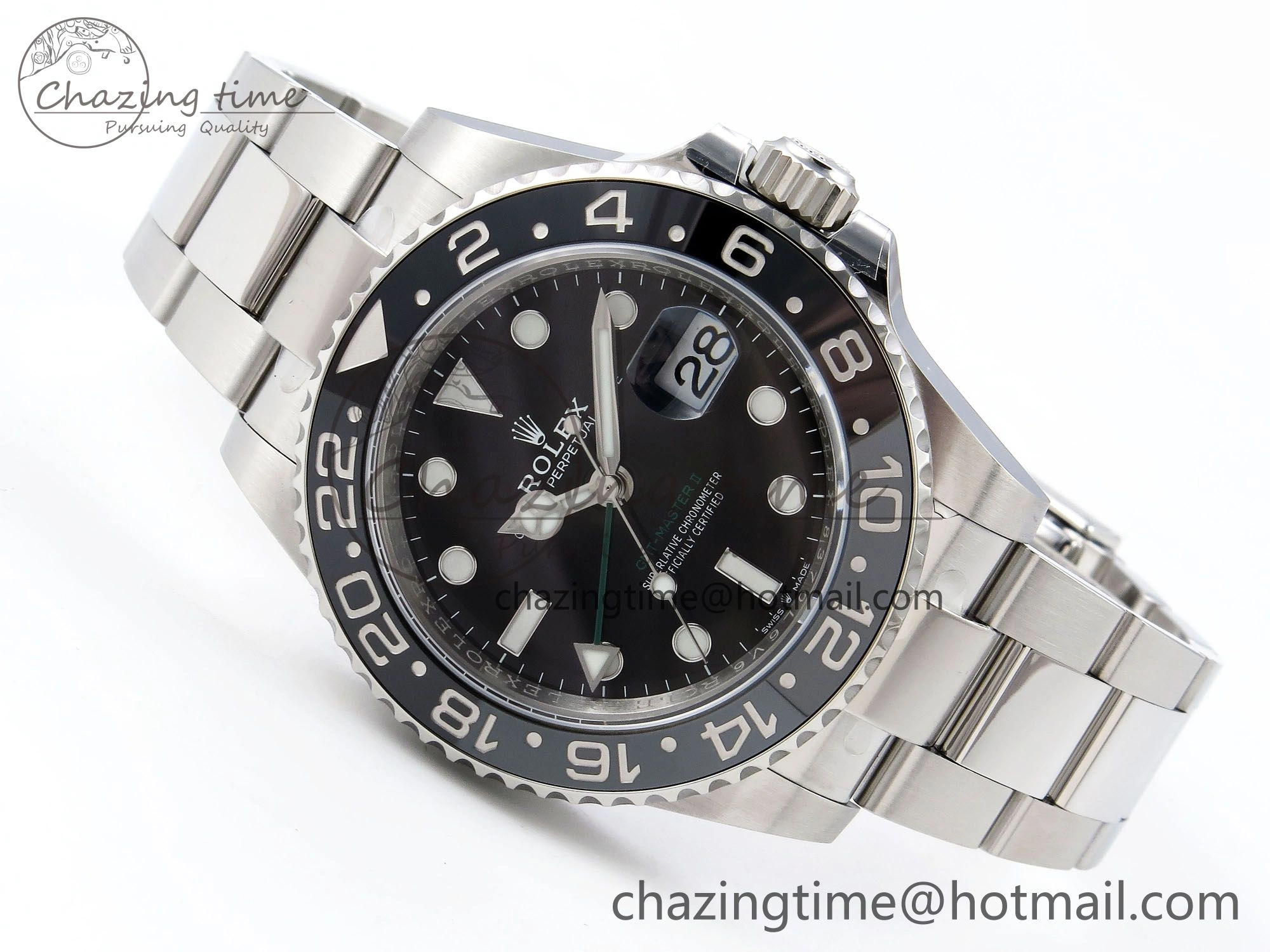 GMT-Master II 126710 GRNR Black Gray Ceramic 904L Steel ARF 1:1 Best Edition on Oyster Strap VR3285 CHS MultiPurpose 1321