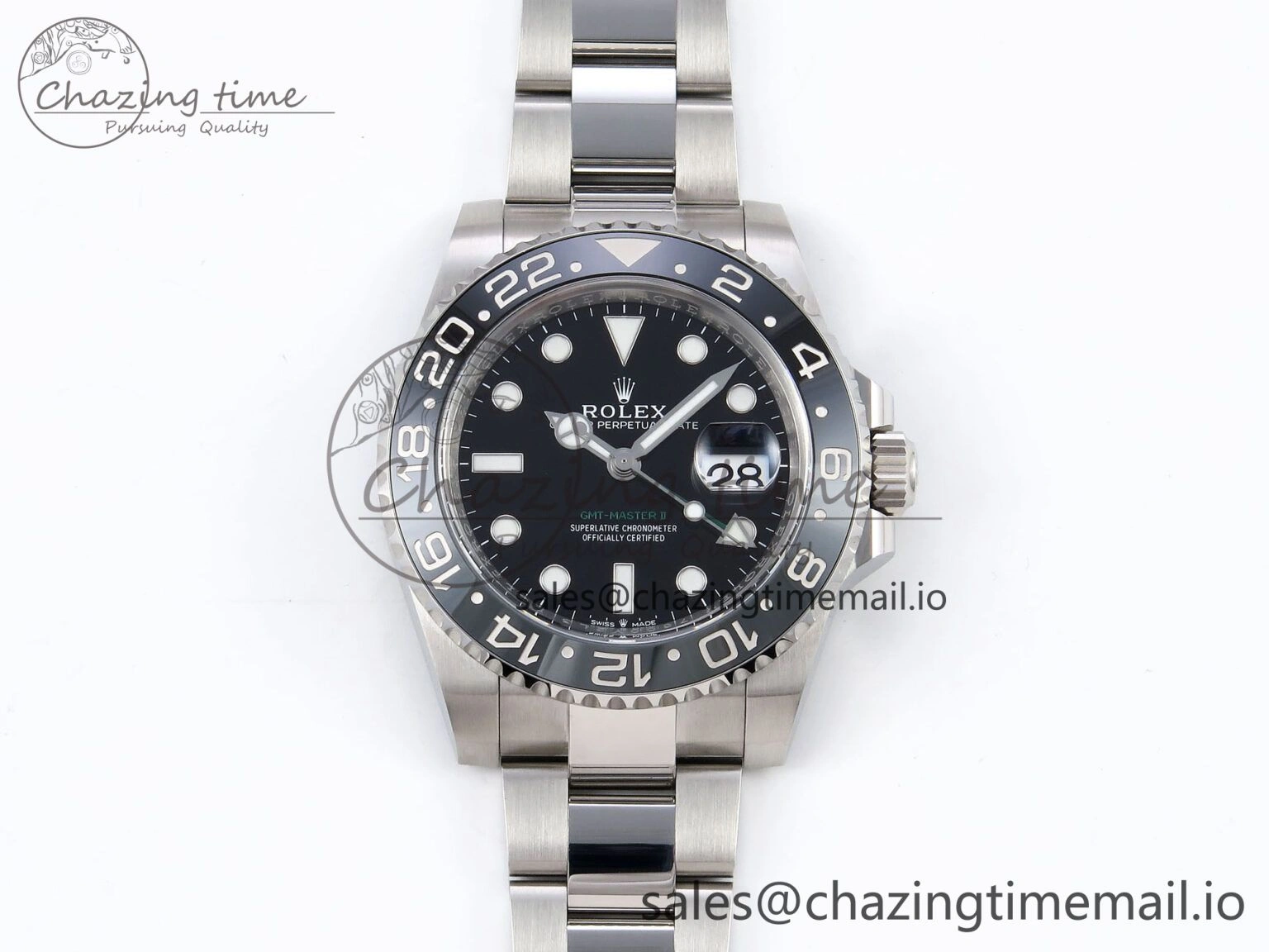 GMT-Master II 126710 GRNR Black Gray Ceramic 904L Steel Clean 1:1 Best Edition on Oyster Strap DD HighQuality 1331