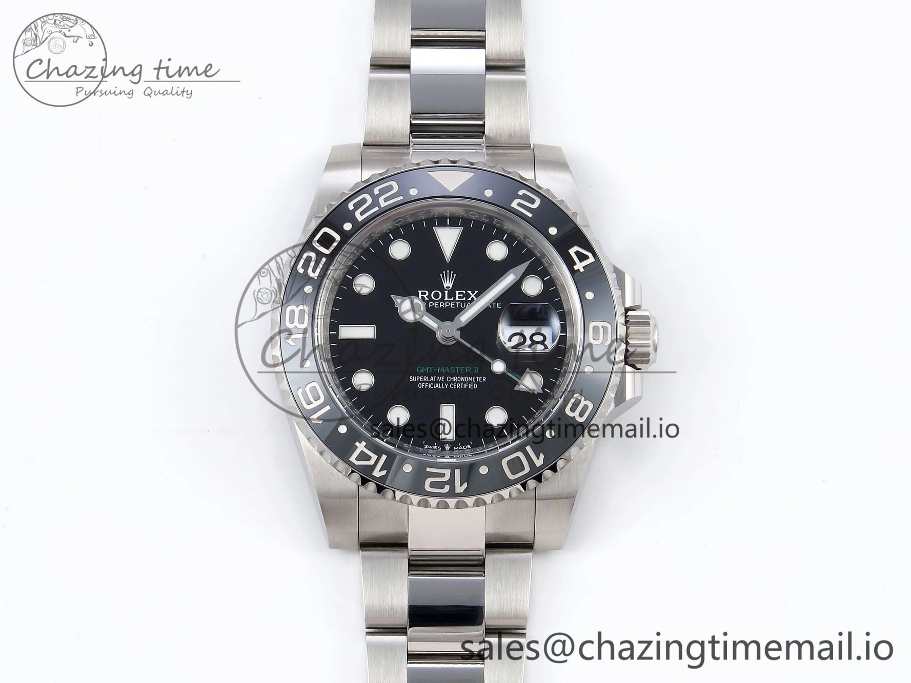 GMT-Master II 126710 GRNR Black Gray Ceramic 904L Steel Clean 1:1 Best Edition on Oyster Strap DD HighQuality 1331