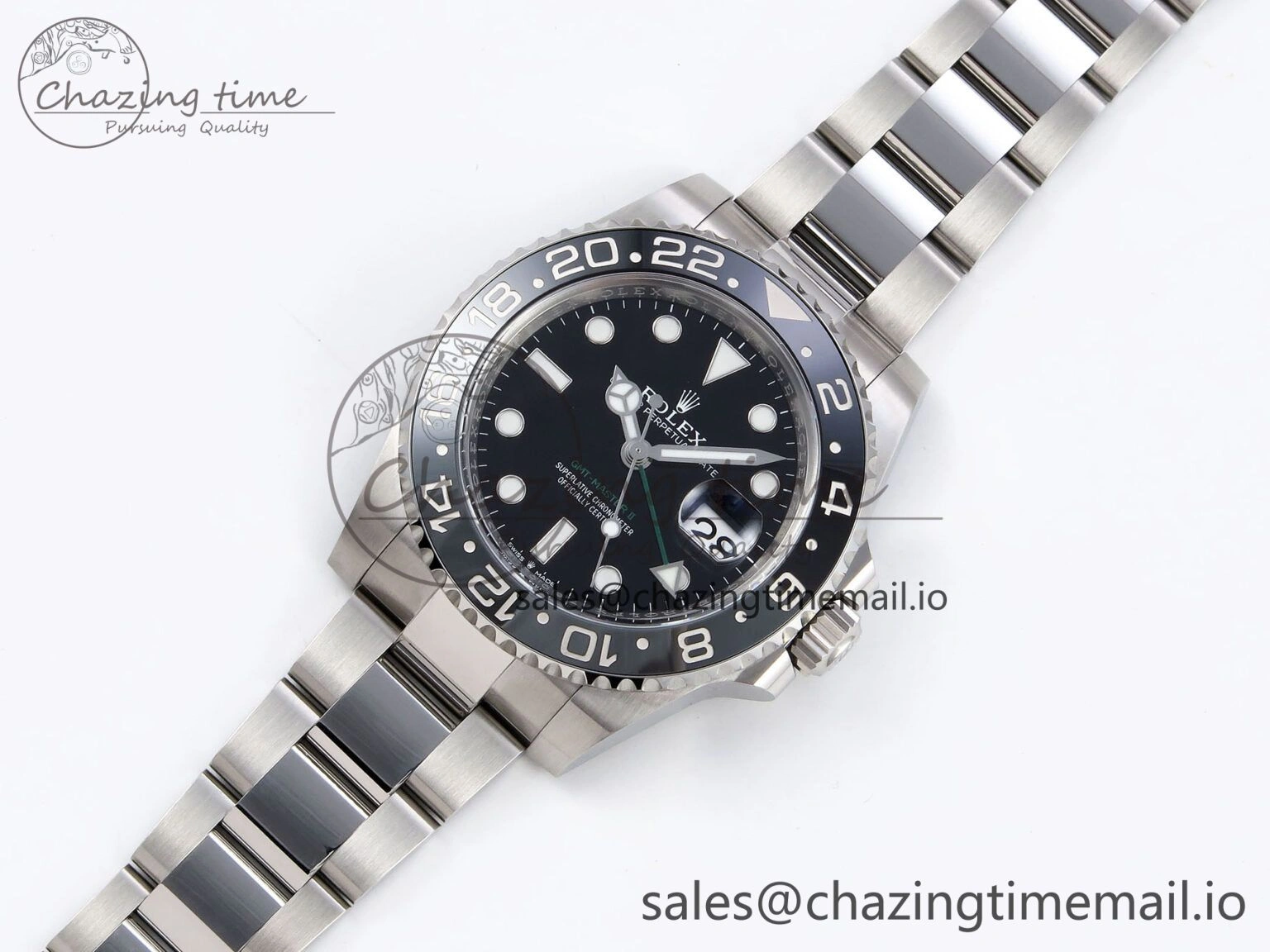GMT-Master II 126710 GRNR Black Gray Ceramic 904L Steel Clean 1:1 Best Edition on Oyster Strap DD HighQuality 1331
