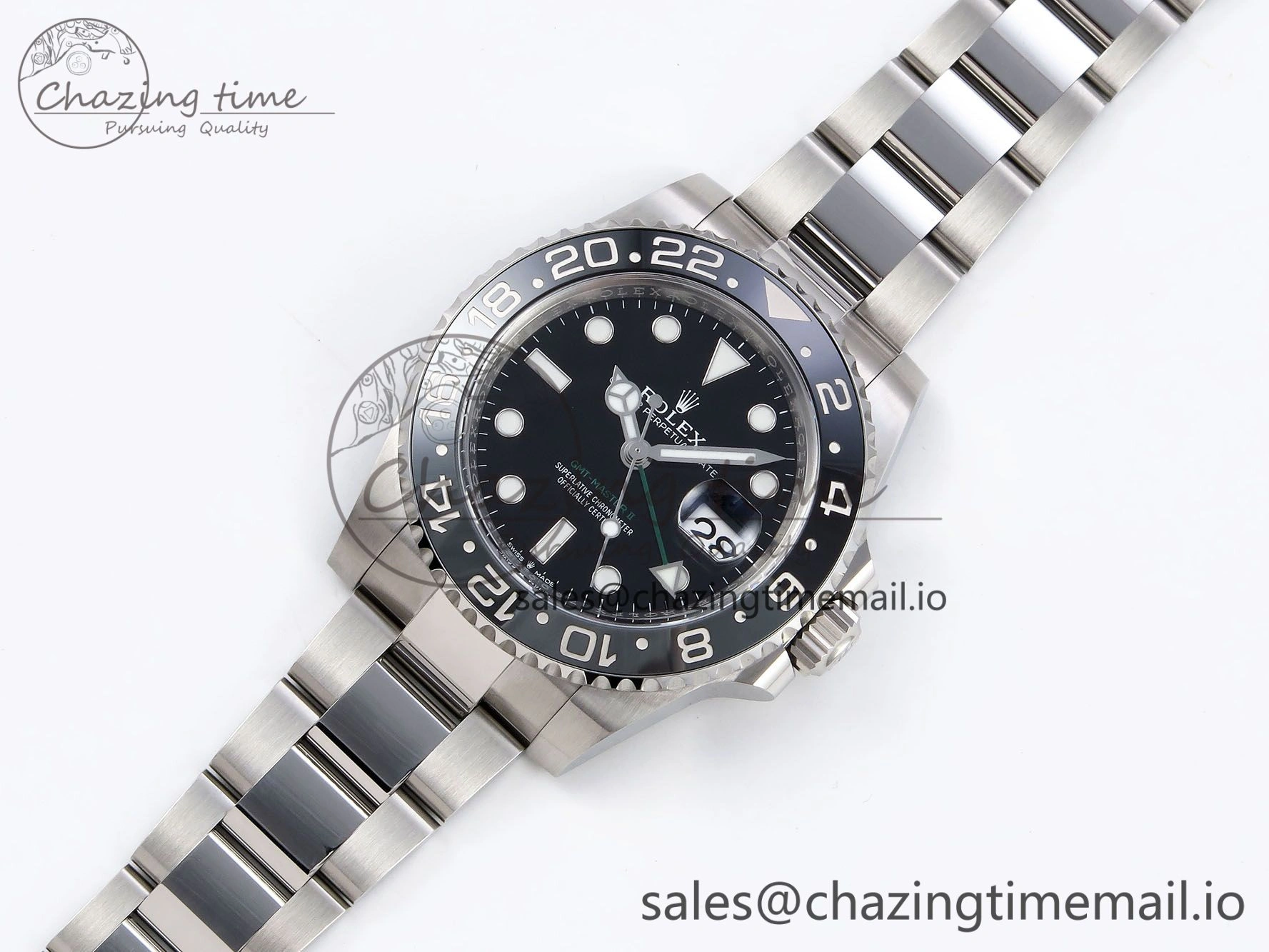 GMT-Master II 126710 GRNR Black Gray Ceramic 904L Steel Clean 1:1 Best Edition on Oyster Strap DD HighQuality 1331