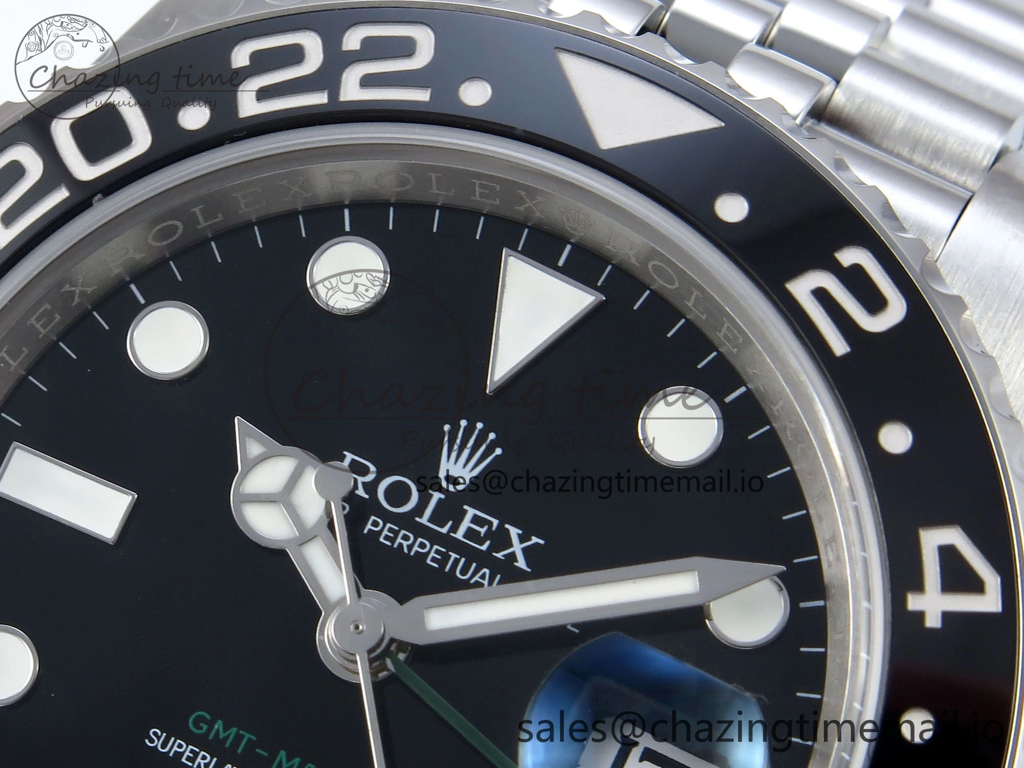 GMT-Master II 126710 GRNR Black Gray Ceramic 904L Steel EWE 1:1 Best Edition on Jubilee Strap EWE3285 V OnTrend 821