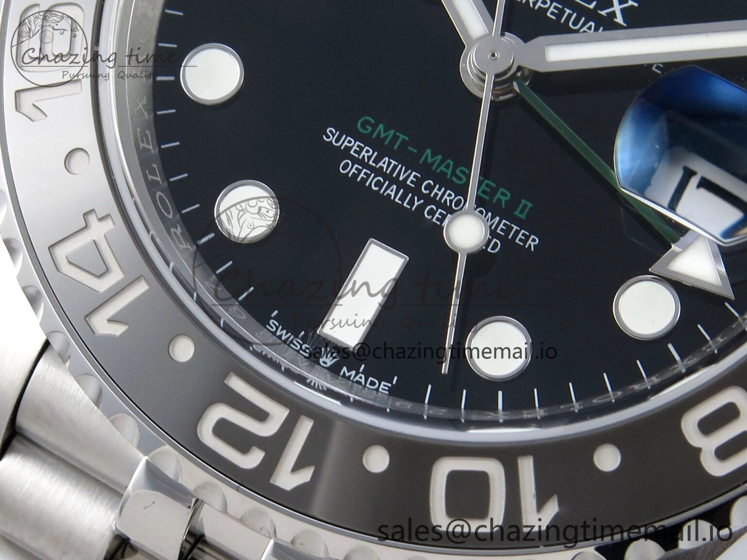 GMT-Master II 126710 GRNR Black Gray Ceramic 904L Steel EWE 1:1 Best Edition on Jubilee Strap EWE3285 V OnTrend 821
