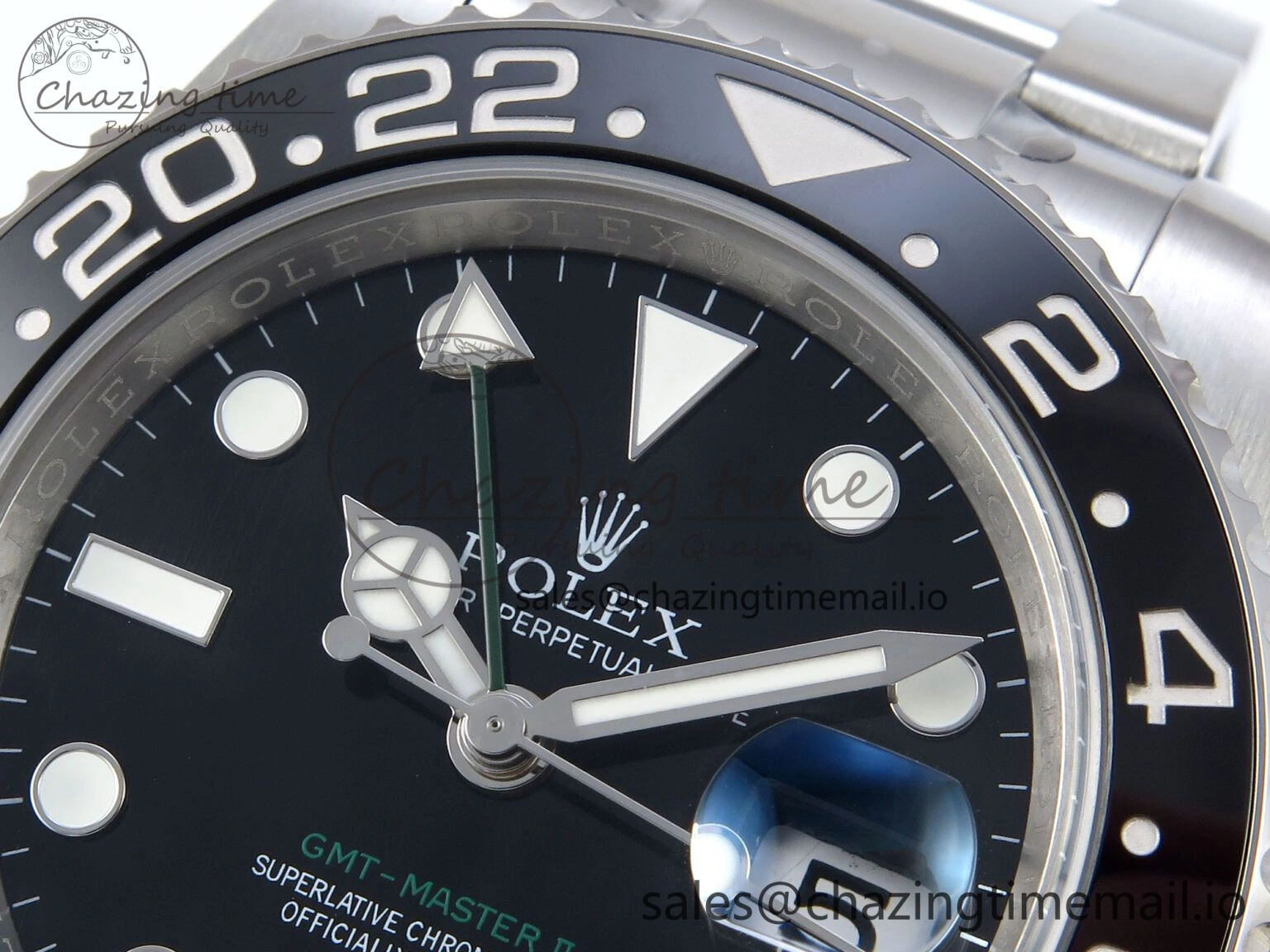 Soft GMT-Master II 126710 GRNR Black Gray Ceramic 904L Steel EWE 1:1 Best Edition on Oyster Strap EWE3285 V 814