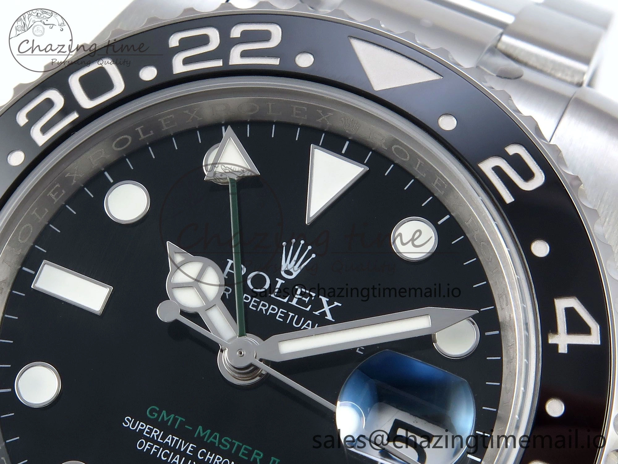 Soft GMT-Master II 126710 GRNR Black Gray Ceramic 904L Steel EWE 1:1 Best Edition on Oyster Strap EWE3285 V 814