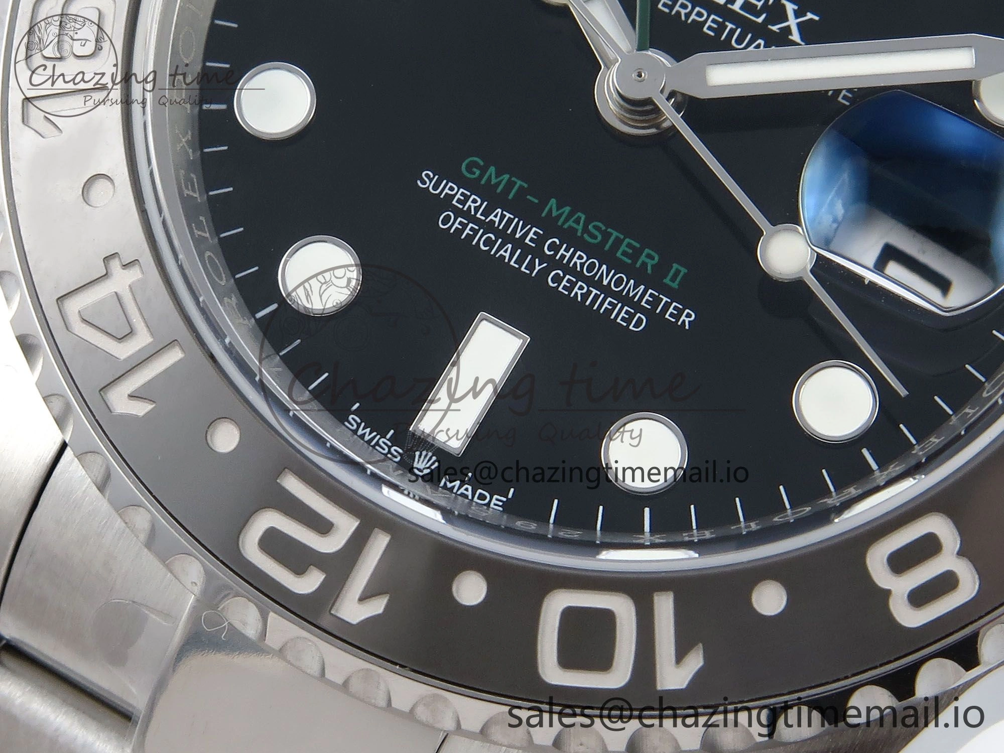 Soft GMT-Master II 126710 GRNR Black Gray Ceramic 904L Steel EWE 1:1 Best Edition on Oyster Strap EWE3285 V 814