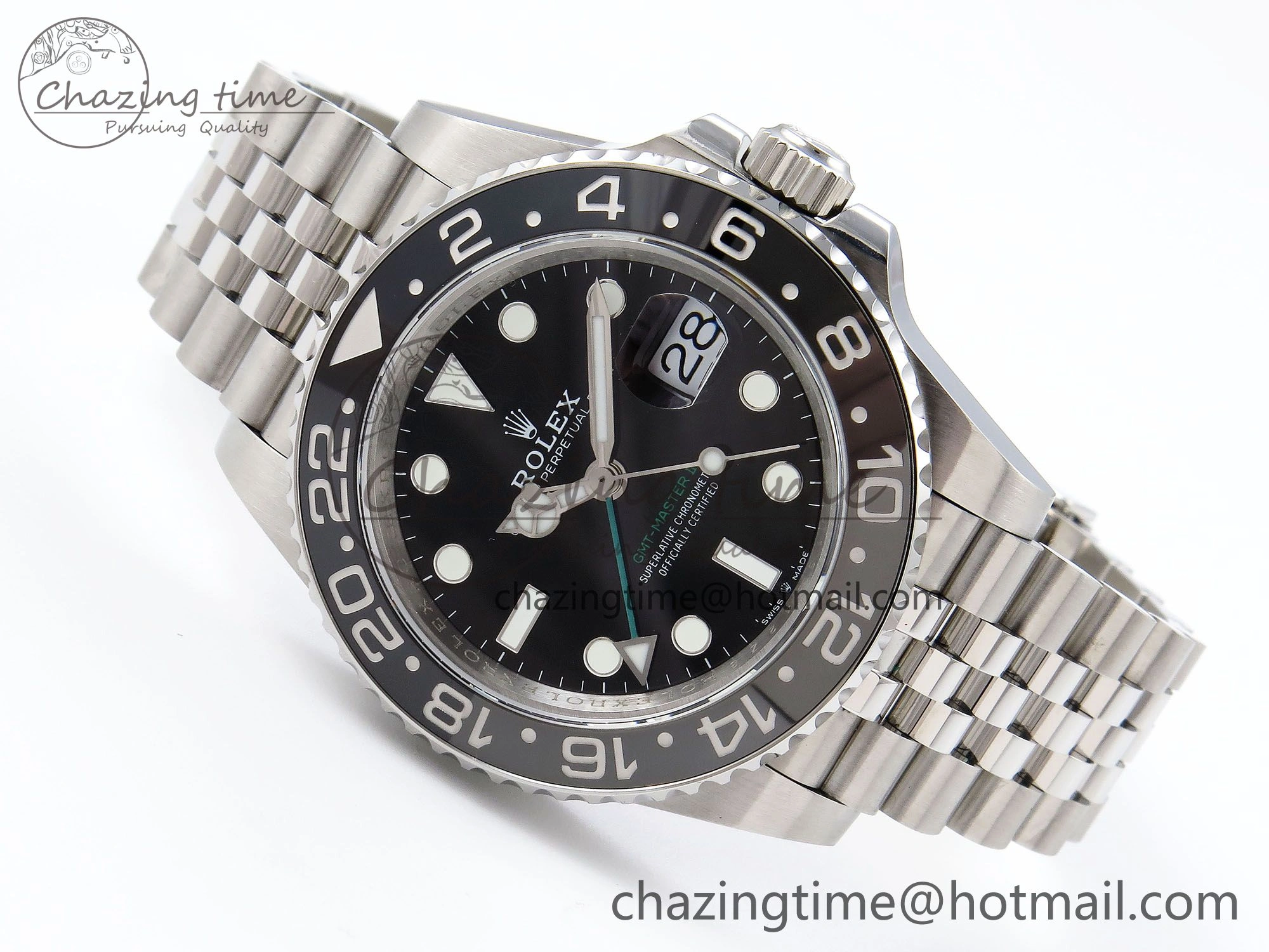 GMT-Master II 126710 GRNR Blue Red Ceramic QF 1:1 Best Edition on Jubilee Bracelet VR3285 CHS FlexibleFit 1294