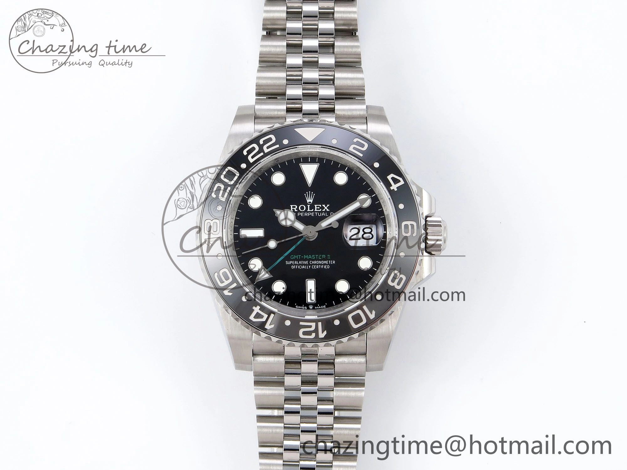 GMT-Master II 126710 GRNR Blue Red Ceramic QF 1:1 Best Edition on Jubilee Bracelet VR3285 CHS FlexibleFit 1294